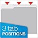 Pendaflex Two-Tone Color File Folders, Letter Size, 1/3 Cut, Gray, 100 Per box (152 1/3 GRA)