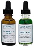 Vitamin C 20 AOX+ and Phyto + Gel - 2 Combo pack - 1 oz/30mL each - AOX serum and moisturing gel.