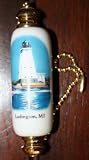 Ludington, Michigan Lighthouse Porcelain Chain/Fan Pull