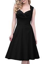 V-neck Fitted Vintage Stretchy Lace Ruched Colorblocking Cotton Cowl Neck Sweetheart Sleeveless Cocktail Knee Length Summer Flared-Skirt Bodycon Dress/Skater Dress/Club Dress/Evening Dress/Bridesmaid 