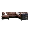 Andree Leather Sofa Set - Brown (Large)