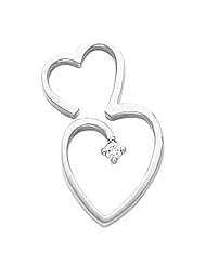Platinum Diamond Heart Pendant - 0.06 Ct. -- LIFETIME WARRANTY