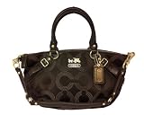 Coach Madison Dotted Op Art Sophia Satchel Brown
