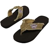 NBA Phoenix Suns Unisex Frayed Flip Flops - Khaki (Small)