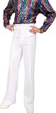 Mens White Disco Pants (Size:Large)