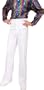 Mens White Disco Pants (Size:Medium-34)