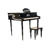 Austin Bazaar Kids 30 Keys Baby Grand Piano with Matching Bench - Black