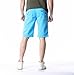 M.K.JIN.SI Men's Summer Slim Fit Flat Front Belted Week-End Twill Shorts Quick-Dry