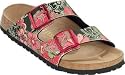 Papillio Sandals ''Arizona'' from Birko-Flor in mixed flowers pink with a regular insole