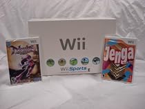 Wii Bundle W/Wii Sports + Jenga + Nights Journey of Dreams