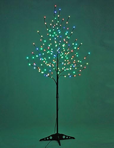 Lightshare 6FT 208LED Frosted Ball Light Tree,Slow Color Changing Light