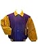 MAROON OR CARDINAL OR PURPLE WOOL BODY: Assorted Color Leather Sleeves