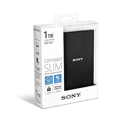 Sony HD-SL1 1TB External Slim Hard Disk (Black)