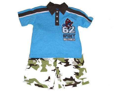  Spiderman Toddler Shirt Shorts Set