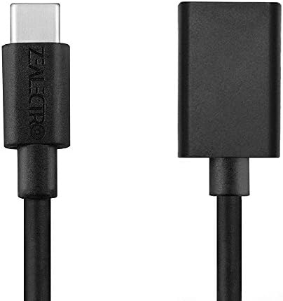 Zealectro USB-C to USB 2.0 Adapter for Type-C Devices Including New Macbook 12 inch, ChromeBook Pixel, Nokia N1 Tablet, OnePlus 2 and more (Black)