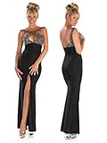 Sexy Rhinestone Criss Cross Gown - SMALL