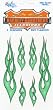 Hardley Dangerous Illusions Sizzling Flame Sticker Green