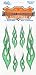 Hardley Dangerous Illusions Sizzling Flame Sticker Green