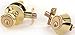 Lion Locks LICO0705 Tulip Entry Door Knob and Keyed Alike Single Cylinder Deadbolt, Polish Brass