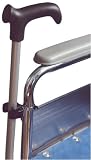 `Wheelchair Cane Clip This double clip device can be used on wheelchairs * One side can be locked on