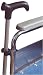 `Wheelchair Cane Clip This double clip device can be used on wheelchairs * One side can be locked on