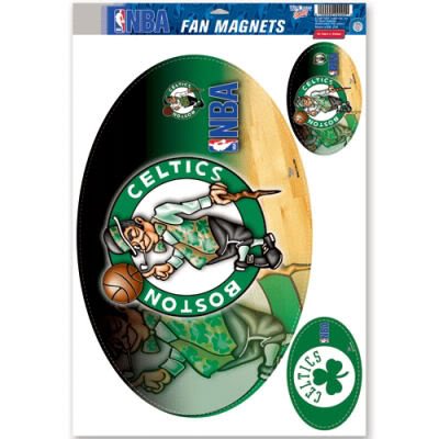 BOSTON CELTICS OFFICIAL LOGO CAR MAGNET SET