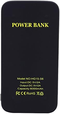 2 in 1 Qi Wireless Charger Charging Pad Built in 6000mah Capacity Power Bank for Samsung Galaxy S6/s6 Edge (Black)