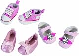 from Zapf Creation Zapf Creation Baby Born Shoes - Pink Shoes with three flowers
