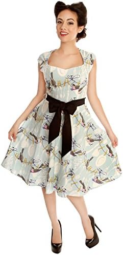 Folter Retrolicious Stringing Along Dress (X-Large, Blue)