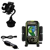 Sonocaddie v300 GPS Auto Cup Holder with Car Charger - Uses Gomadic TipExchange