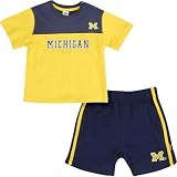 Colosseum Athletics Michigan Wolverines Infant Short Sleeve T-Shirt/Short Combo