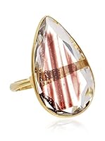 Silver Luxe Anillo Amethyst Drop