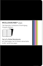Moleskine Volant Notebook Ruled, Black Large: Set of 2