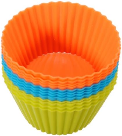Silicone Baking Cups Cupcake Liner Muffin Molds, Set of 12