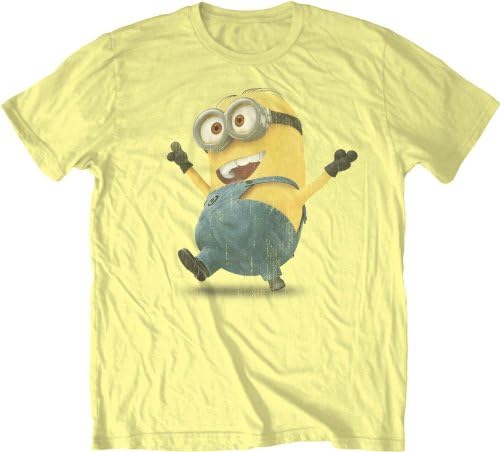 Despicable Me Strolling Minion Mens Yellow T-shirt L