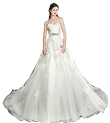 Organza/Satin Sweetheart Lace-Up Belted Beaded  Dress With a Sash 