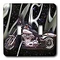 Light Switch Cover Picturing Harley-Davidson&reg; Motorcycle - double toggle switch