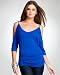 V-Neck Cold Shoulder Tunic - SURF THE WEB (S)