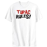 Tupac Rules! Male Names Mens T-Shirt (White, Sizes X-Small - XXX-Large)