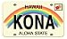 Hawaii Magnet Rubber Kona License Plate