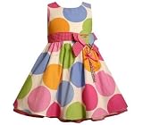 Bonnie Jean Girls 2-6X Multi Dot Birthday Dress, White, 3T Bonnie Jean Girls 2-6X Multi Dot Birthday Dress, White, 3T