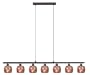 Eglo 28862A Sabana 7 Light Pendant Light Fixture, Antique-Brown