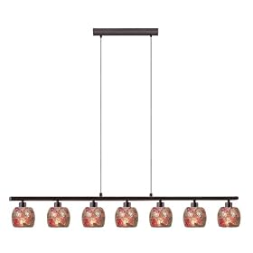 Eglo 28862A Sabana 7 Light Pendant Light Fixture, Antique-Brown by Eglo