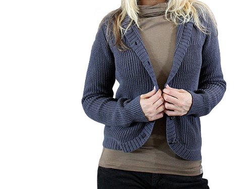 GIN TONIC Strickjacke Damen blau – Strickjacke – blau , Größe XXL