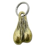 Brass Balls Keyring, Keychain, Novelty Key Fob