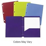 (Price/EA)Accohide Twin Pocket Poly Snap Folder, 8-1/2x11, Assorted
