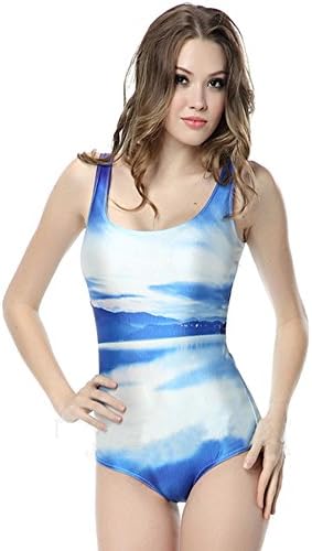 NDB New Style Cloudy Sky Print Swimsuit Beach Cloth Swimwear