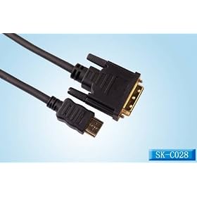 2 Meter (6.6 ft) Premium Gold Plated v1.3 DVI to HDMI Cable with Ferrite Cores