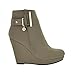 DREAM PAIRS ASH-15 Women's High Fashion Casual Platform Wedge Side Zipper Closure Booties