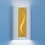 A19 G3A Buckskin Leather Jewel Contemporary / Modern "Amber Current" One Light Wall Sconce from the